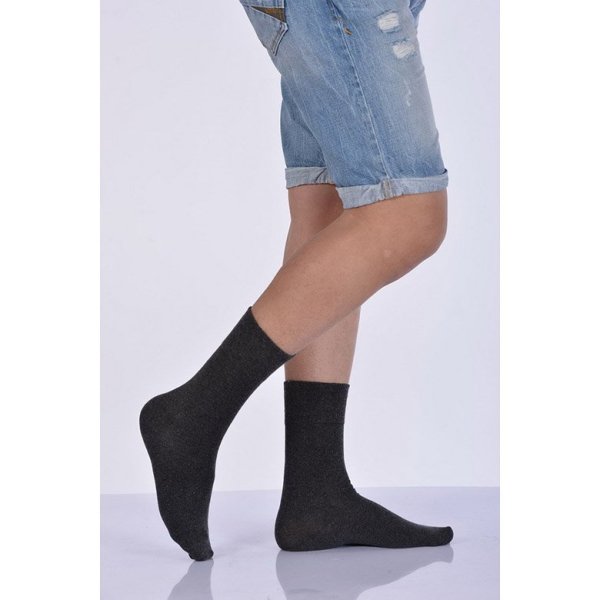 Erkek Diyabetik Soket Çorabı  - Koyu Gri 12\\\'li Paket