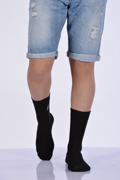 Erkek Diyabetik Soket Çorabı  - Siyah 12\\\'li Paket