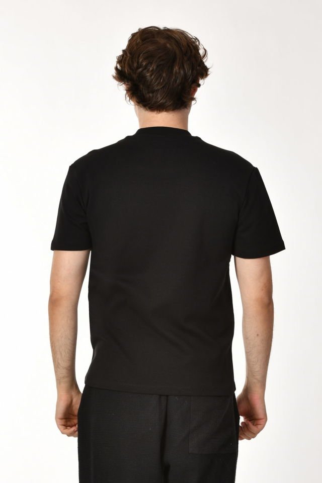 Zegy Bisiklet Yaka Kısa Kollu Erkek Tişört  - Siyah