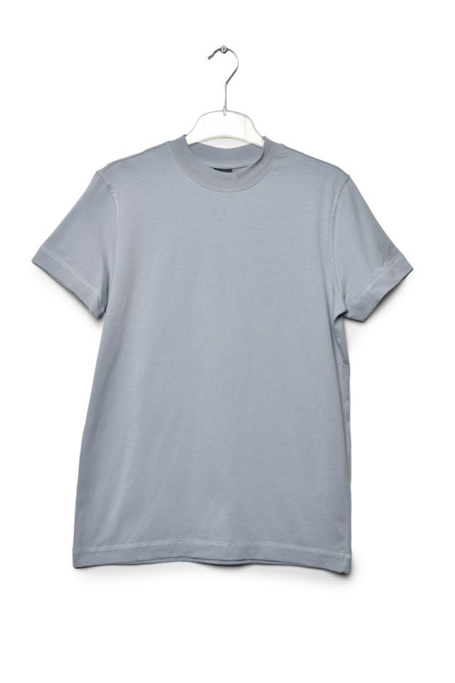 Zegy Bisiklet Yaka Kısa Kollu Erkek Tişört  - Gri