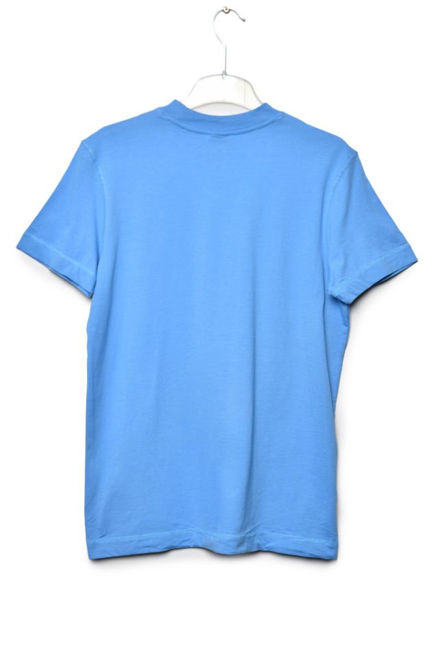 Zegy Bisiklet Yaka Kısa Kollu Erkek Tişört - Mavi