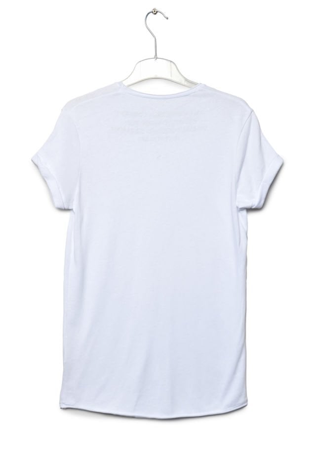 Zegy Bisiklet Yaka Kısa Kollu Erkek Tişört  - Beyaz