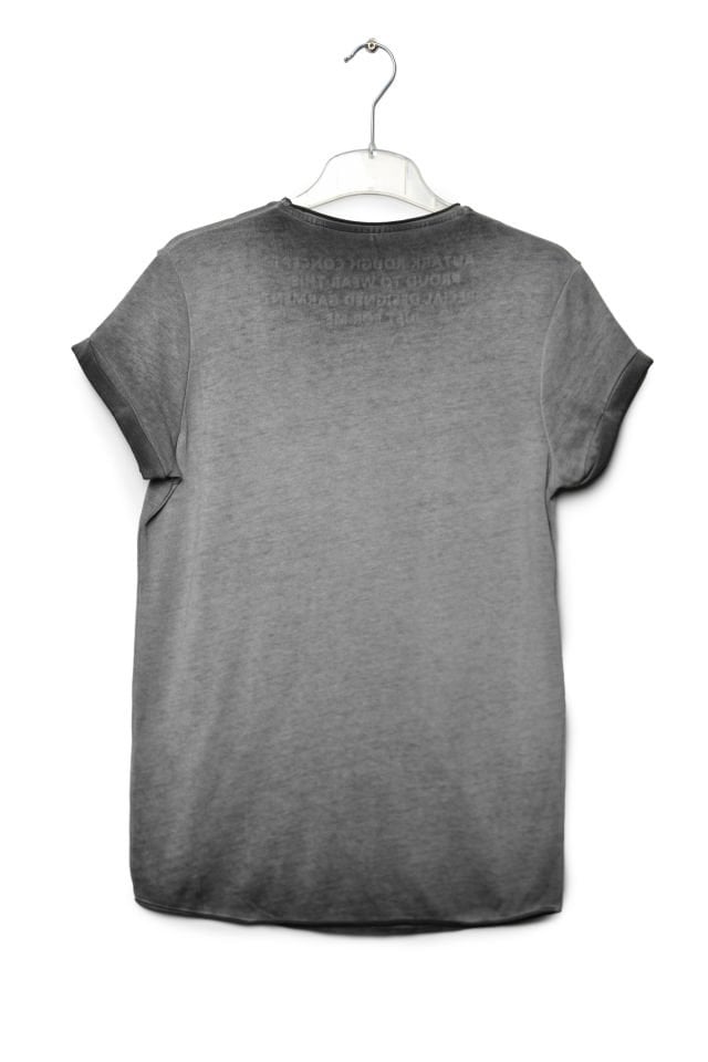 Zegy Bisiklet Yaka Kısa Kollu Erkek Tişört  - Gri