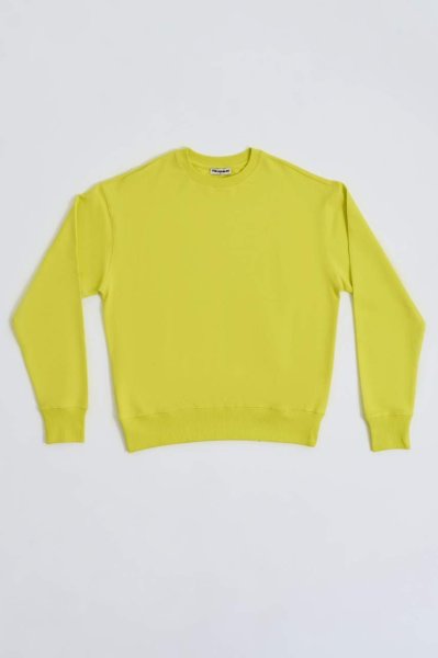 Organik Uzun Kollu Yuvarlak Yaka Erkek Sweatshirt - Sarı Sarı - M