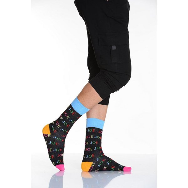 Çok Renkli Harf Desenli Erkek Soket Çorabı Çok Renkli E213
