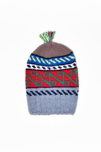 Kadın El Örgüsü Bere   - Rengarenk