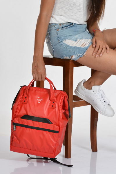 Su Geçirmez Okul ve İş Sırt Çantaları - KIRMIZI