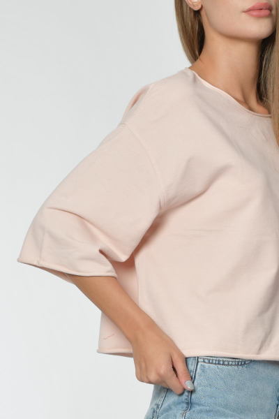 Zegy Yuvarlak Yaka Sweatshirt - Pembe