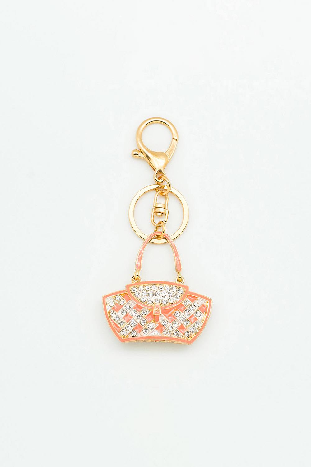 Kadın Çantası Figürlü Taşlı Anahtarlık
