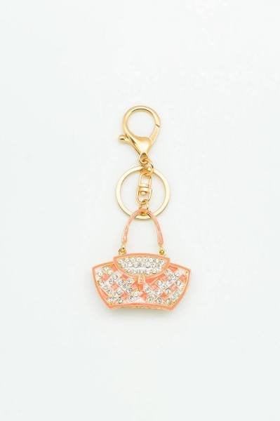 Kadın Çantası Figürlü Taşlı Anahtarlık