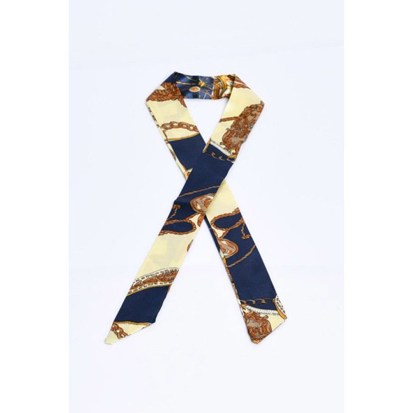 Desenli Dar Fular & Çanta Aksesuarı