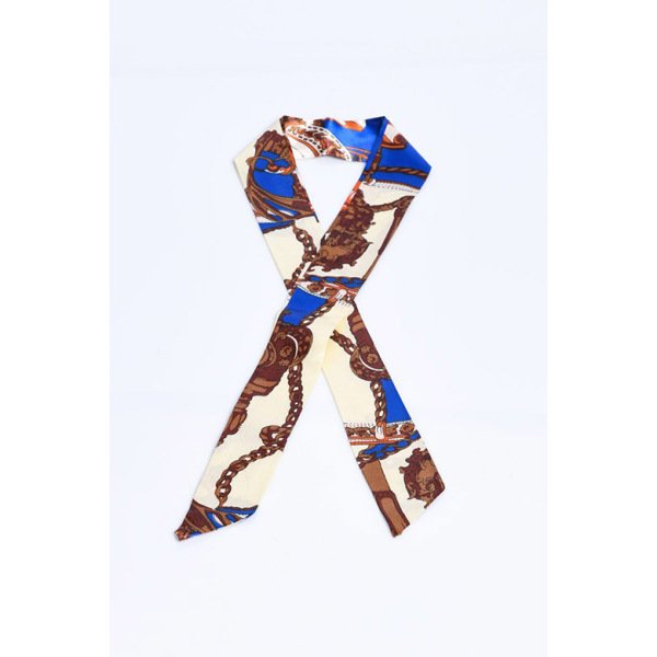 Desenli Dar Fular & Çanta Aksesuarı