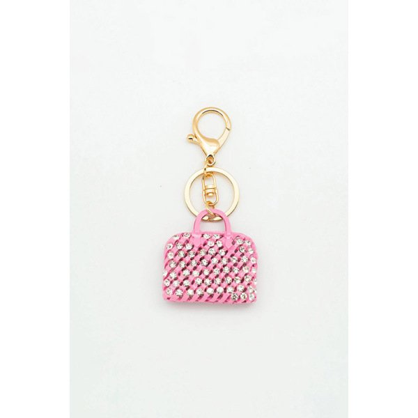 Kadın Çantası Figürlü Taşlı Anahtarlık