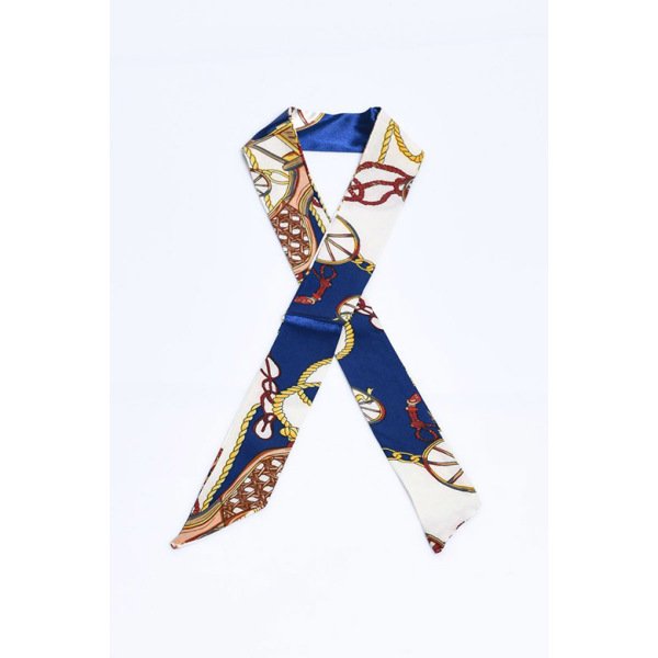 Desenli Dar Fular & Çanta Aksesuarı