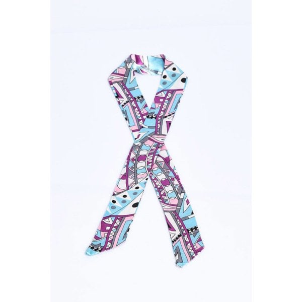 Desenli Dar Fular & Çanta Aksesuarı