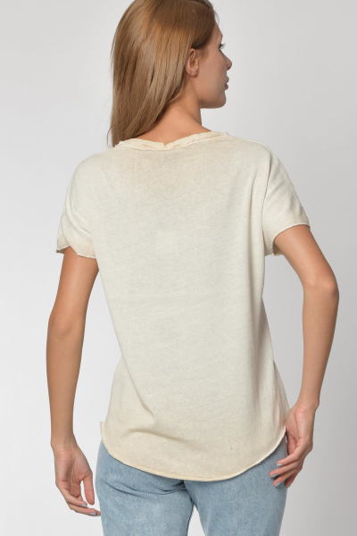 Zegy Yuvarlak Yaka Kısa Kol Tişört - Toprak