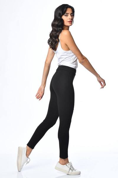 Cotton Candy Parçalı, Beli Lastikli Kadın Tayt - Siyah