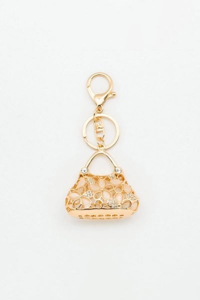 Kadın Çantası Figürlü Taşlı Anahtarlık
