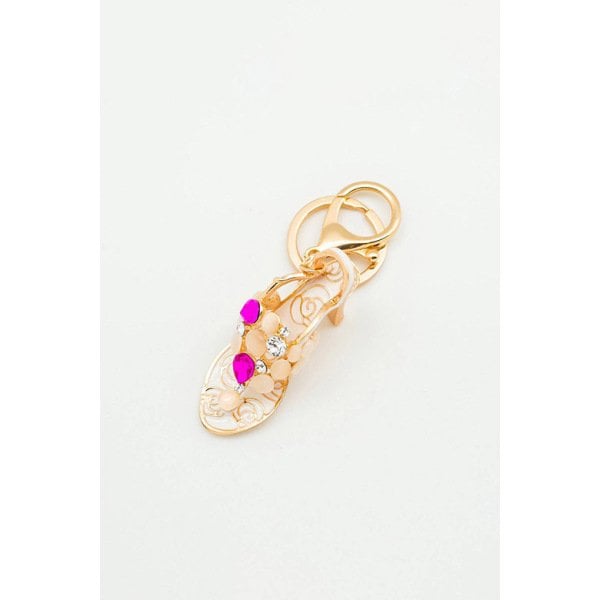 Topuklu Ayakkabı Figürlü Taşlı Anahtarlık