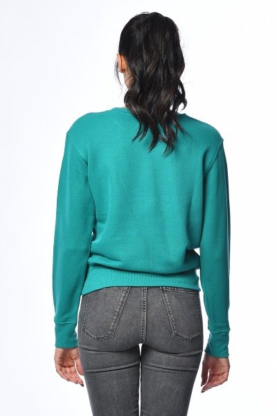 Cotton Candy Baskılı Kadın Sweatshirt - Mint