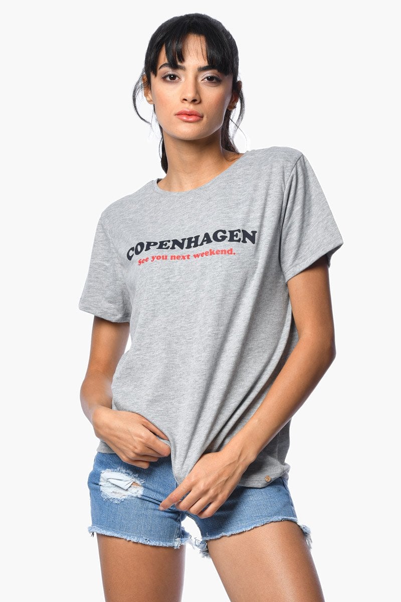 Cotton Candy Baskılı Kısa Kollu Kadın T-Shirt - Grimelanj