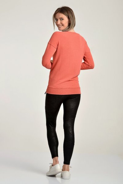 Cotton Candy Smiles are Free Baskılı Kadın Sweatshirt - Mercan