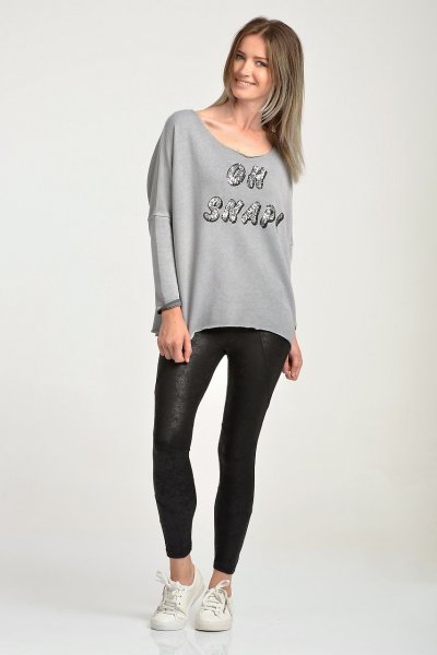 Cotton Candy OH SNAP! Kadın Sweatshirt - Smoked Grey