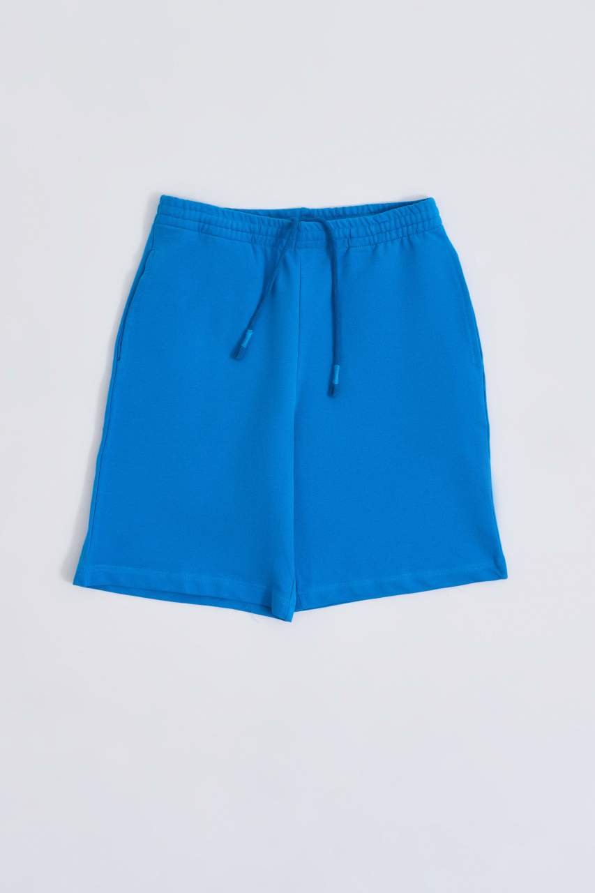 Organik Cepli Regular Fit Erkek Bermuda Şort - Mavi Mavi - XXL