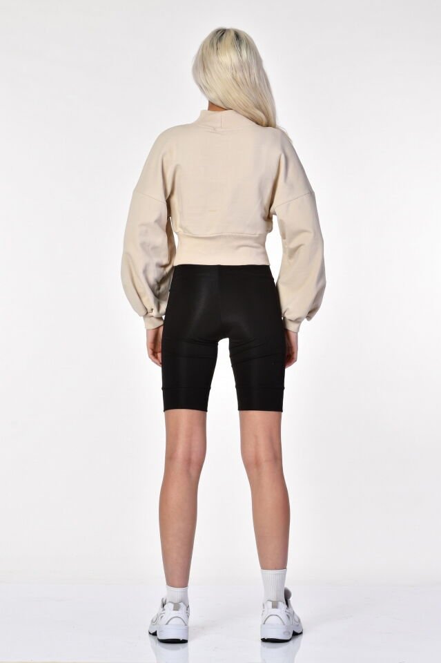 Noori Crop Sweatshirt  - Bej