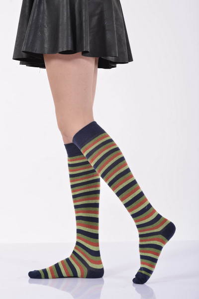 Kadın Çemberli Dizaltı Çorabı   - Lacivert 6\\\'lı Paket