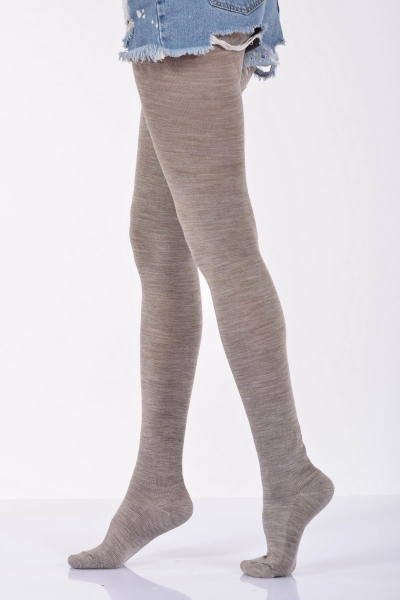 Kadın Düz Renk Külotlu Çorabı  - Bej 3