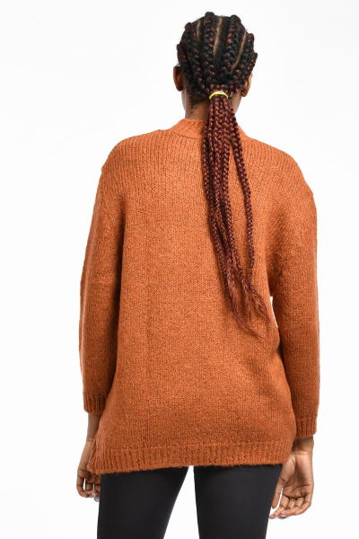 Park July Kadın Örme Kalın Triko - Taba