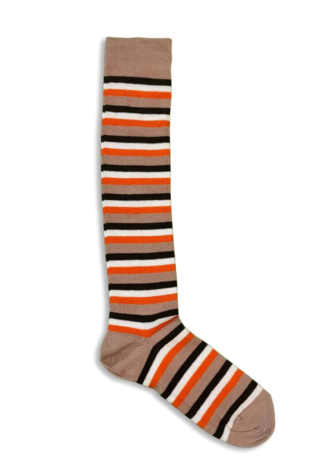 Moda1001 Kadın Çemberli Premium Dizaltı Çorabı  - Vizon