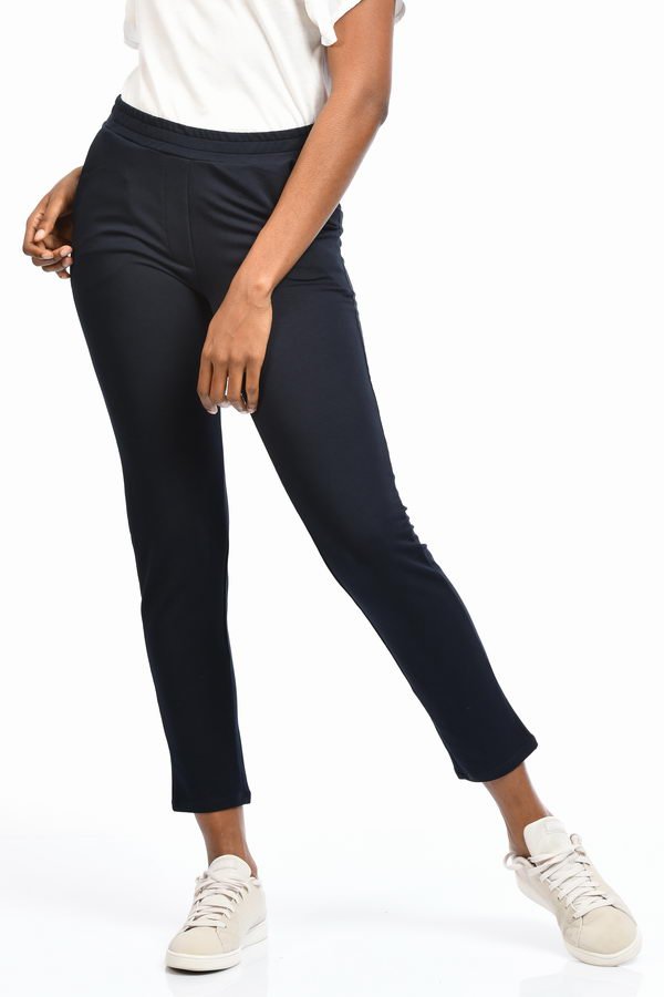 Zegy Beli Lastikli Düz Model Kadın Eşofman  - Lacivert