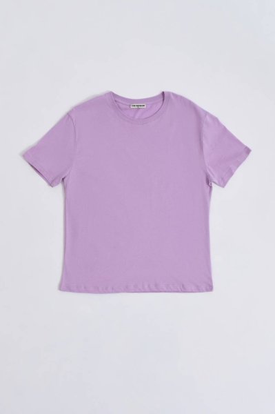Organik Regular Fit Kısa Kollu Kadın Tişört - Lila Lila - XL