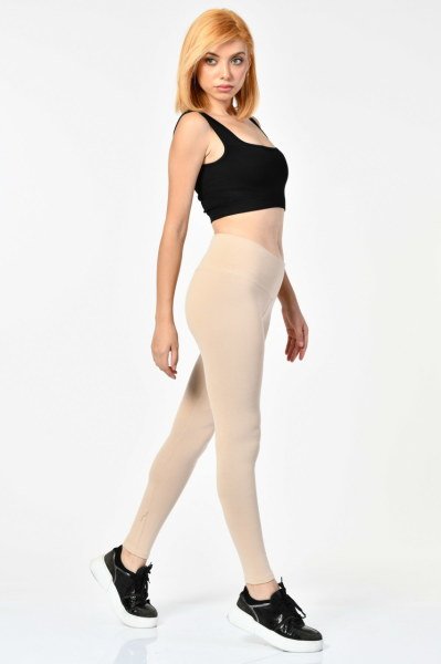 Cotton Candy Slim Fit Tayt  - Bej