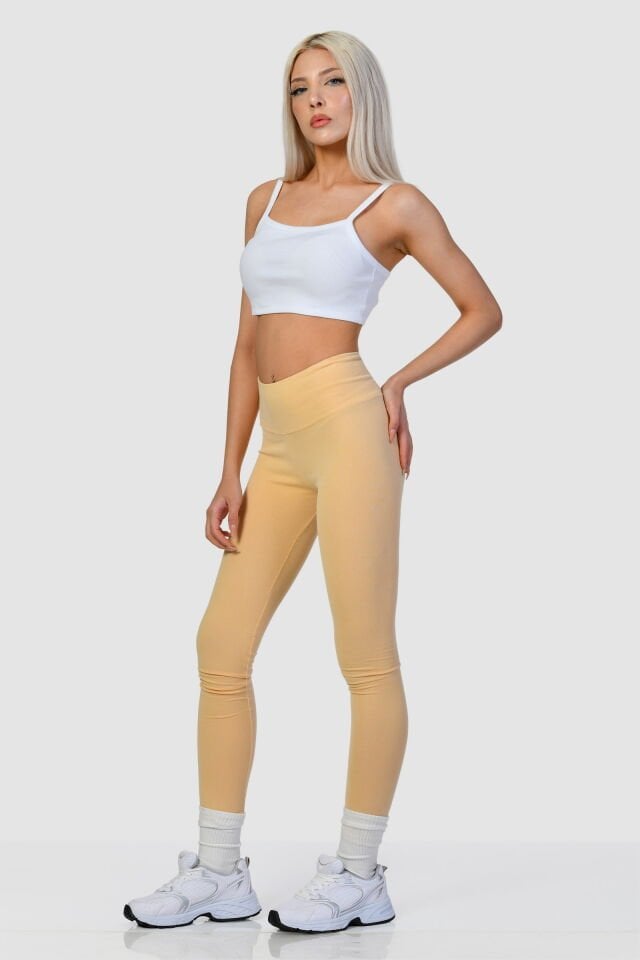 Cotton Candy Slim Fit Tayt  - Sarı