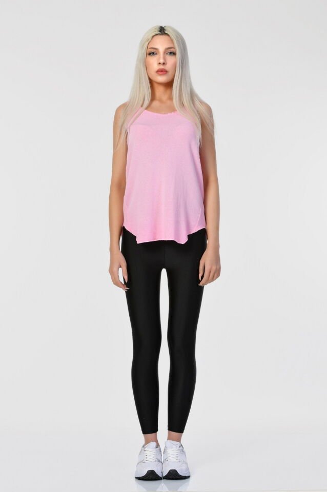Cotton Candy Yuvarlak Yaka Atlet  - Pembe