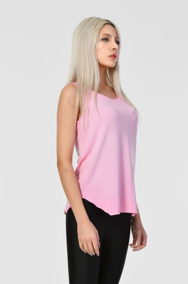 Cotton Candy Yuvarlak Yaka Atlet  - Pembe