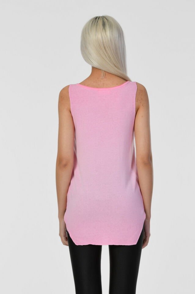 Cotton Candy Yuvarlak Yaka Atlet  - Pembe