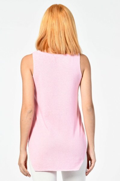 Cotton Candy Yuvarlak Yaka Atlet  - Pembe