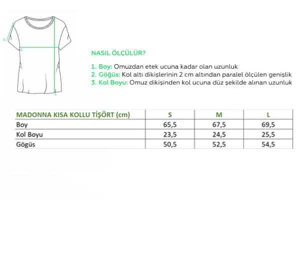 Madonna Baskılı Kısa Kollu Yuvarlak Yaka Kadın Tişört
