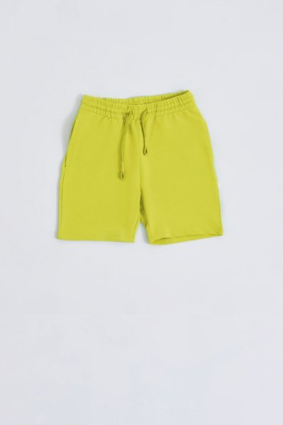 Organik Bağcıklı Erkek Çocuk Bermuda Şort - Sarı Sarı - 12-14