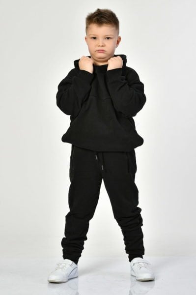 Noori Cepli, Kapüşonlu, Fermuarlı Erkek Çocuk Sweatshirt  - Siyah