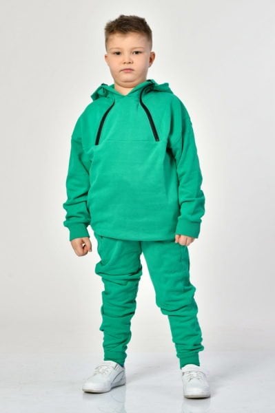 Noori Cepli, Kapüşonlu, Fermuarlı Erkek Çocuk Sweatshirt  - Yeşil