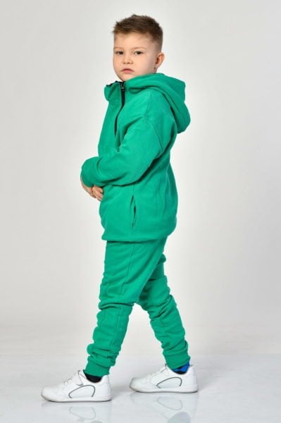 Noori Cepli, Kapüşonlu, Fermuarlı Erkek Çocuk Sweatshirt  - Yeşil