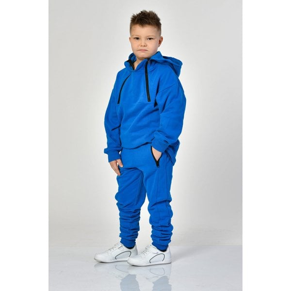 Noori Cepli, Fermuarlı Erkek Çocuk Eşofman Altı  - Saks Mavisi