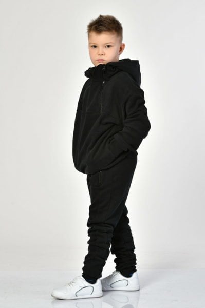 Noori Cepli, Fermuarlı Erkek Çocuk Eşofman Altı  - Siyah