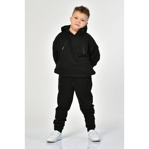 Noori Cepli, Fermuarlı Erkek Çocuk Eşofman Altı  - Siyah