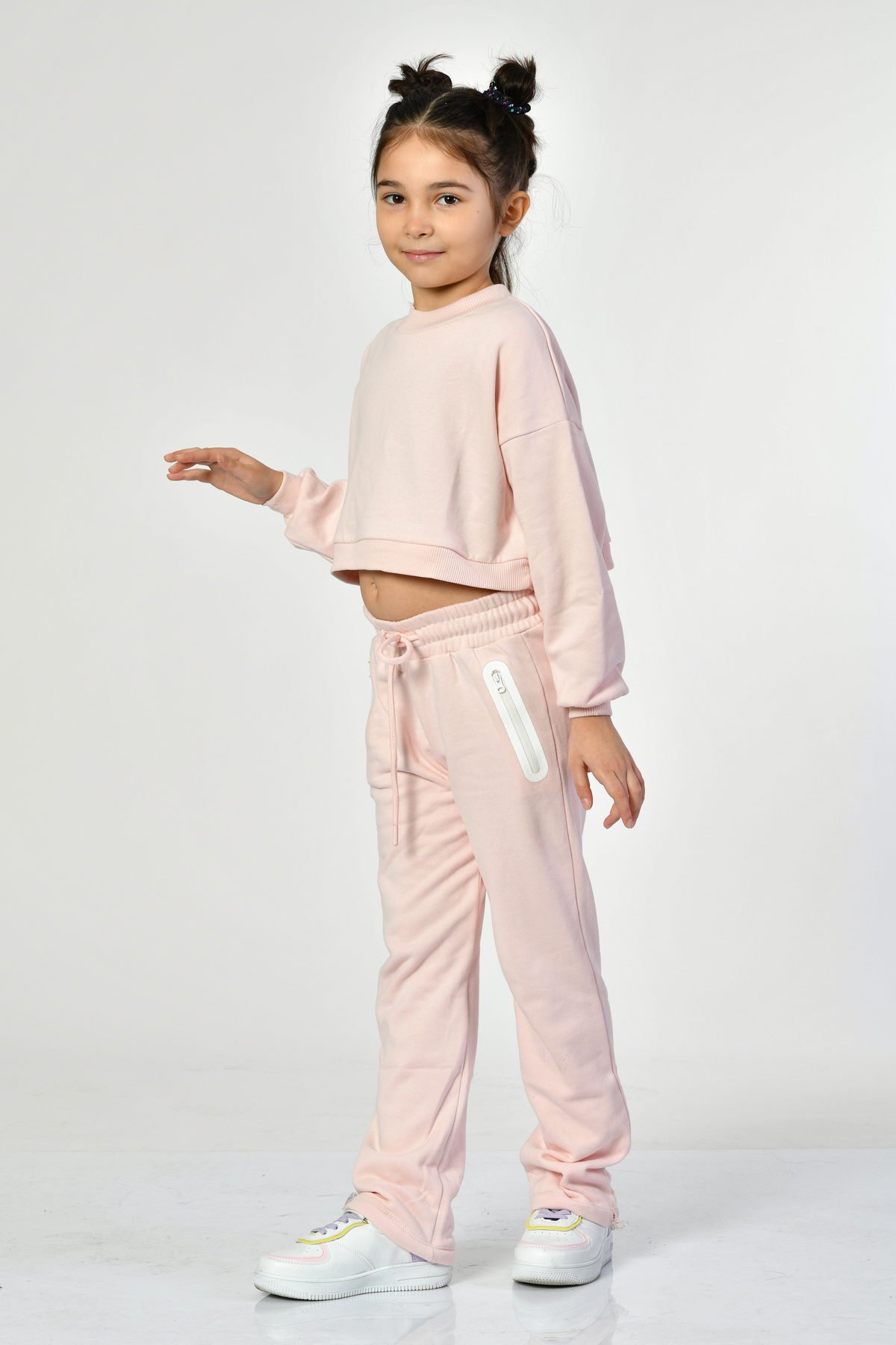 Noori Cepli, Fermuarlı Kız Çocuk Eşofman Altı  - Pembe